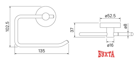 Держатель для туалетной бумаги IDDIS Sena SENSS00i43