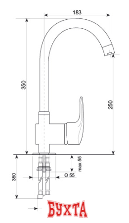 Смеситель Ulgran U-006 328 (бежевый)