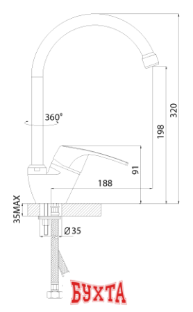 Смеситель Rossinka Silvermix D40-23