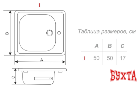 Кухонная мойка Antika Antika 50x50 (evolution)