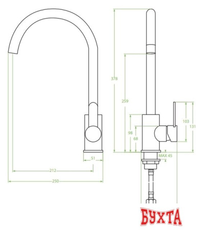 Смеситель Laveo Bona BAB 268D