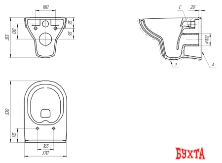 Унитаз Cersanit City New Clean On SET-CITYC/LPRO/S-DL/In-Wg-w