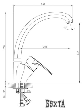 Смеситель Decoroom DR70021