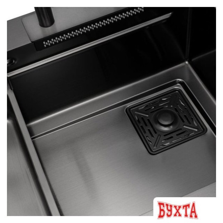 Кухонная мойка ARFEKA ECO AR 750*450 Black PVD Nano