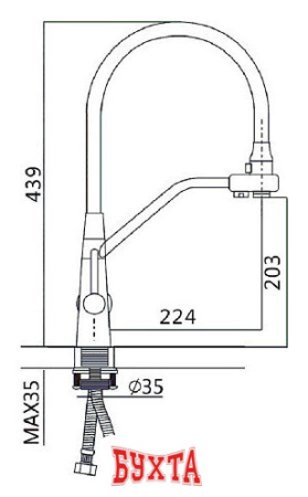 Смеситель Haiba HB76855 (хром)