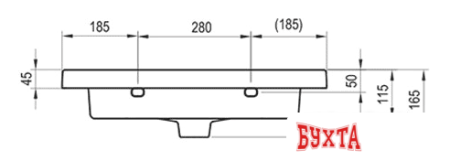 Умывальник Ravak Chrome 650 65x47 [XJG01165000]