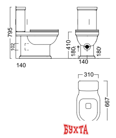 Унитаз Kerama Marazzi Pompei Po.wc.01