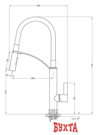 Смеситель Deante Gerbera BGB W720