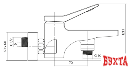 Смеситель Cersanit Cromo S951-011