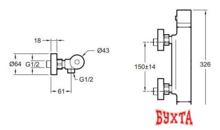 Смеситель Jacob Delafon Rivoli E24324-CP