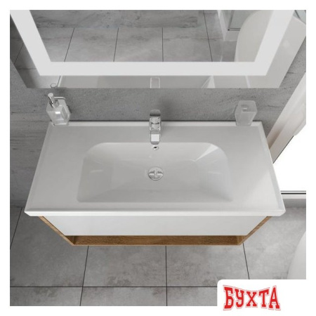 Мебель для ванных комнат Аква Родос Тумба Едда 60 ОР0002519 с умывальником Frame 60 (бежевый)