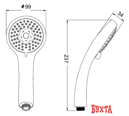 Душевая лейка IDDIS A11631