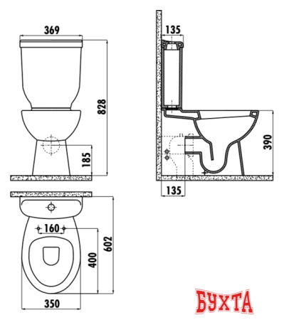 Унитаз Creavit Sedef SD318-00CB00E-0000