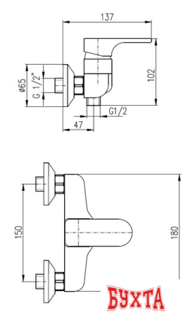 Смеситель Slezak RAV Юкон YU180.5CB (белый/хром)