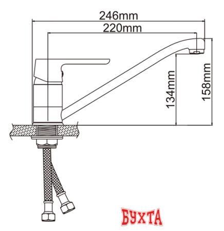 Смеситель Ledeme H53W L4953W (белый)