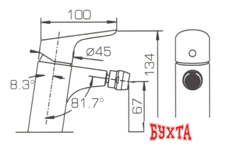 Смеситель Bravat Drop F34898C