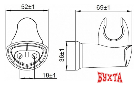 Держатель душевой лейки IDDIS 030CP00I53