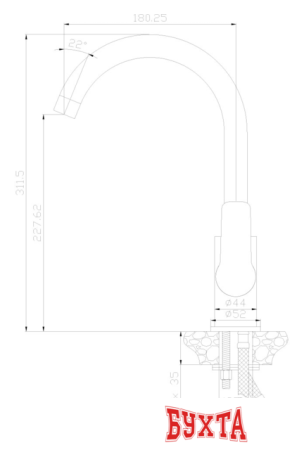 Смеситель Rossinka Silvermix W35-24