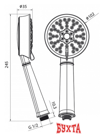 Душевая лейка IDDIS OLD3F02i18