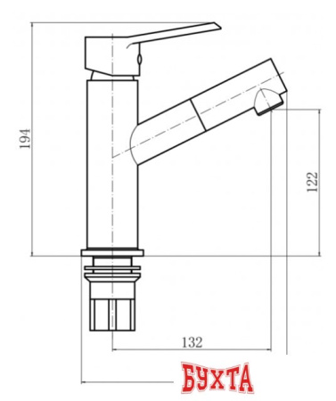 Смеситель PLstart PL4009-7 (черный)