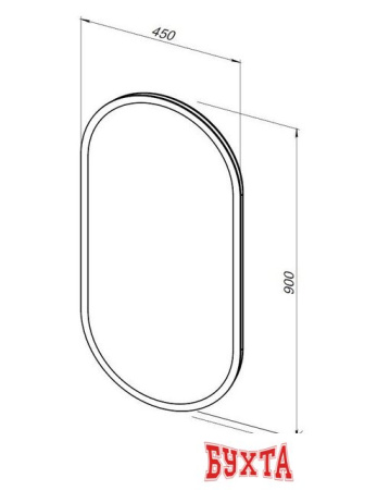 Мебель для ванных комнат Aquanet Зеркало Монте 45x90 Led 288969