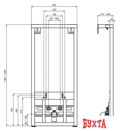 Инсталляция для биде Ideal Standard W589667