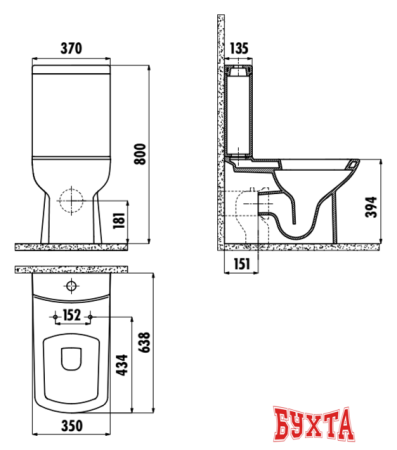 Унитаз Creavit Lara LR360-11CB00E-0000