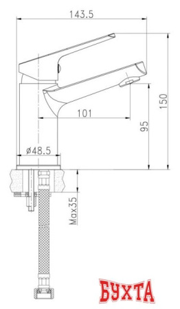 Смеситель Cersanit Flavis 63034