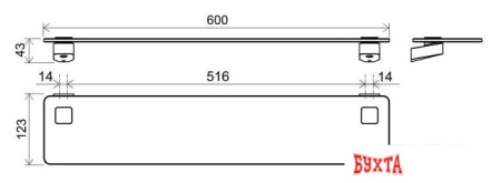 Мебель для ванных комнат Ravak Полка TD 500.20 X07P567