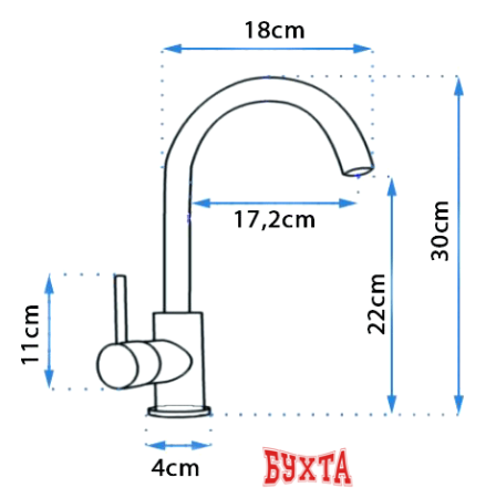 Смеситель Pea Talisa K231241 (золотой)