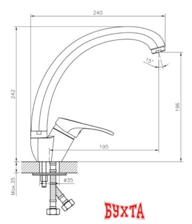 Смеситель Decoroom DR72021