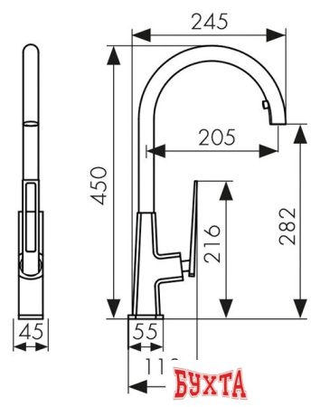 Смеситель Kaiser Merkur 27166-2