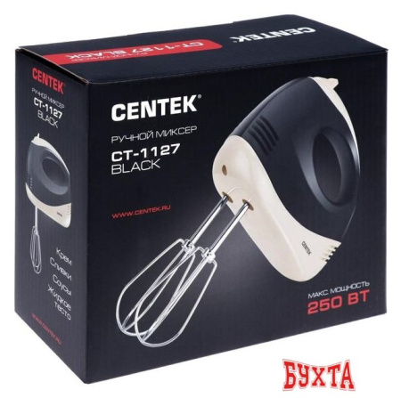 Миксер CENTEK CT-1127 (черный/бежевый)