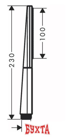 Душевая лейка Hansgrohe Rainfinity 100 1jet EcoSmart 26866000 (хром)