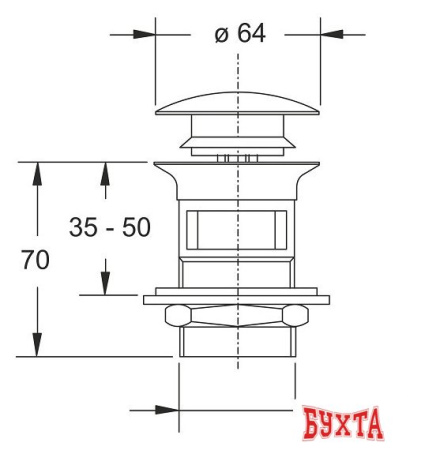 Донный клапан Bonomini 0941OT54S7