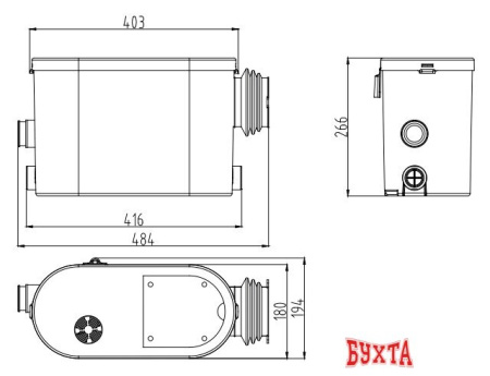 Канализационная установка Jemix STP-200 Lux