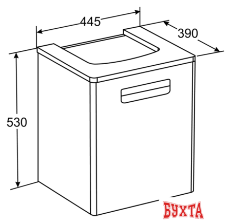 Мебель для ванных комнат Roca The Gap Тумба белая 45 (ZRU9302735)