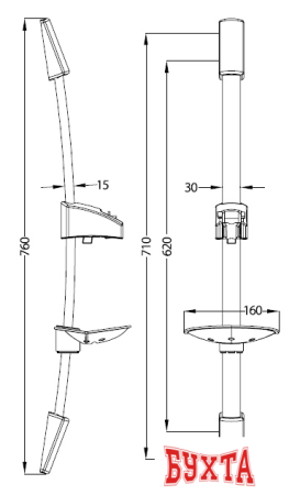 Душевая штанга IDDIS A30311