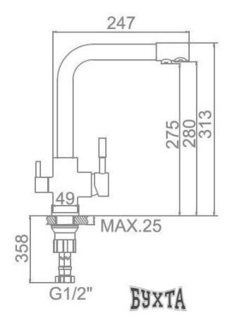 Смеситель Gerhans KK4055-3-21