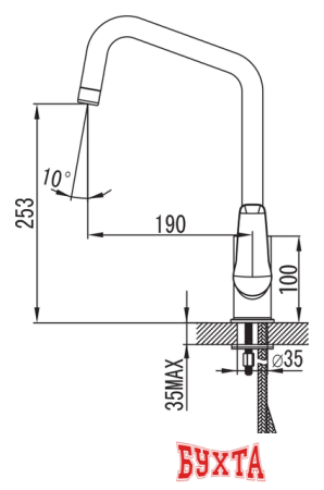 Смеситель IDDIS Torr TORSBL0i05