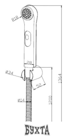 Гигиенический душ Bravat D9122CP-RUS