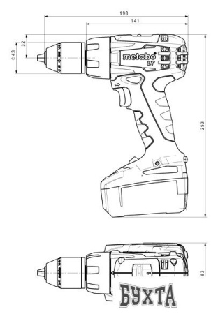 Дрель-шуруповерт Metabo BS 18 LT Compact 602102530 (с 2-мя АКБ, кейс)