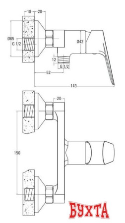 Смеситель Deante Chaber BGC 040M