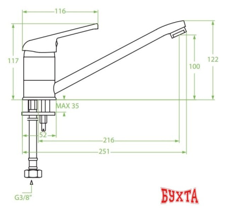 Смеситель Laveo Iga BGG 760D