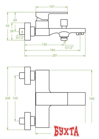 Смеситель Laveo Kvadrato BLQ 010D