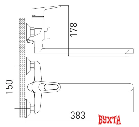 Смеситель Gross Aqua Delta 7244268C-35L(F)