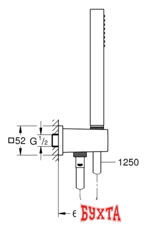 Душевой гарнитур  Grohe Euphoria Cube Stick 26405000