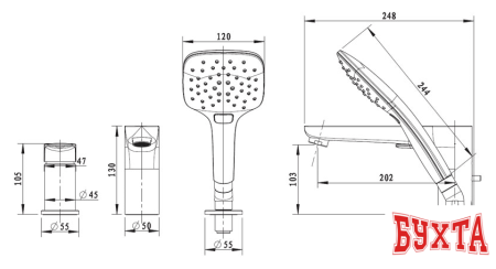 Смеситель Bravat F5173218CP-1-RUS