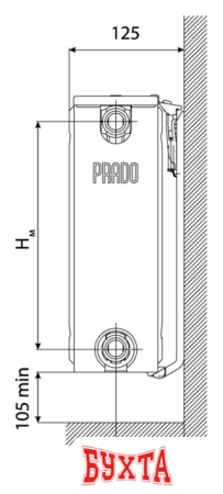 Стальной панельный радиатор Prado Universal тип 22 500x900