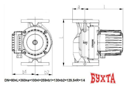 Циркуляционный насос IMP Pumps GHNbasic II 80-190F PN10